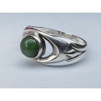 Серебряное кольцо с камнем. 925 пр.  СССР С рубля.