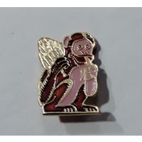 Значок "Обезьяна с бананами". Алюминий.