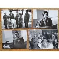 Лот фотографий посещения г.Минска космонавтами Терешковой В, Климуком П. Коваленком В. 1978 г. 5 фото. Цена за все.