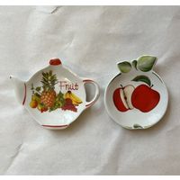 АУКЦИОН не с рубля без МПЦ. Фарфоровая подставка для чая ( НАБОР 2 предмета). ДФЗ