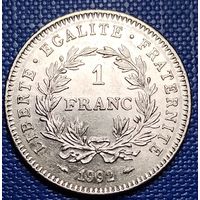Франция 1 франк 1992 г. 200 лет Французской Республике.