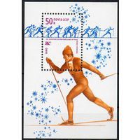 Марки СССР 1980 год. 5038. ОИ в Лейк-Плэсиде. Блок.