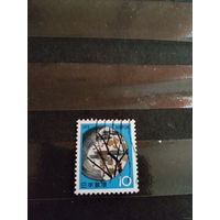 1972 Япония с Новым годом ветка цветущей сакуры флора (2-13)