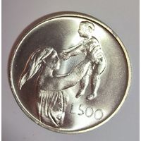 С рубля! 500 лир 1972 Сан-Марино сахарный сохран