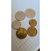 Лот набор 6 монет Узбекистан 1994 год