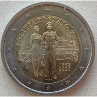 Италия 2 евро 2022 г. 170 лет Итальянской национальной полиции