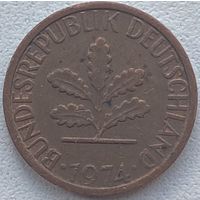 Германия 1 пфенниг 1974 г. G