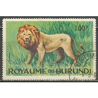 Бурунди. Животный мир страны. Лев. 1964г. Mi#101.