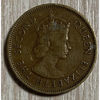 Монета Гонконг 10 центов 1961 год. Елизавета II.