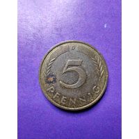 Германия ФРГ 5 пфеннигов 1992 D