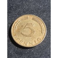 ФРГ 5 пфеннигов 1970 D