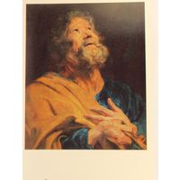 Открытка советская, чистая. s03. Апостол Петр. Антонис Ван Дейк 1980 СССР
