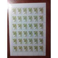 Лист чистых марок СССР 1987 ПАПОРОТНИКИ. АДИАНТУМ СТОПОВИДНЫЙ