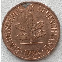 Германия 2 пфеннига 1984 г. F