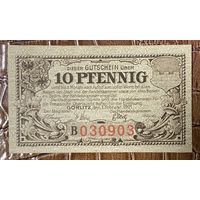 Нотгельд 10 пфеннигов 1921 год. Гёрлиц. Веймарская республика