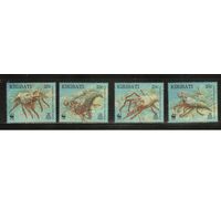 Кирибати-1998 (Мих.771-774) , ** , Морская фауна, Раки (полная серия)