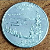 США 25 центов (квотер) 2005 г. P. Орегон.