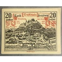 Нотгельд Австрия Зальцбург, 20 геллеров 1920 год