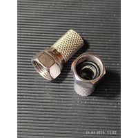 F-разъем для SAT с резиновым уплотнителем RG-6, лот 2 штуки