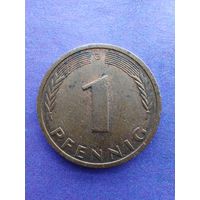 Германия ФРГ 1 пфенниг 1990 G
