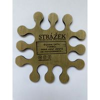 Подставка под пиво пивоварни "Strazek" из дерева /Россия/ No 16