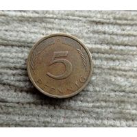 Werty71 Германия ФРГ 5 пфеннигов 1971 D