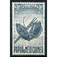 Британские колонии - Папуа Новая Гвинея - 1952/60г. - ландшафты, виды, местные мотивы, 2 Sh - 1 марка - гашёная [Mi 18]. #3-WB-90-A-2