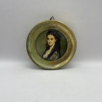 Антикварная репродукция в деревянной раме ручной работы. Италия. 3666