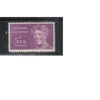 США-1963, (Мих.849),  **   , Элеонора Рузвельт (одиночка)