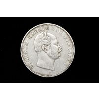 Талер 1862 г. Пруссия (Германия), Вильгельм. Кабинетная патина, пореже!