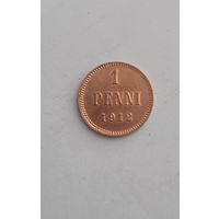 1 пенни 1912 года UNC