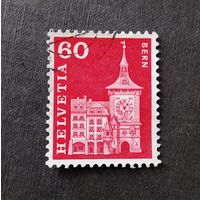 Марка Швейцария 1960 год Города Архитектура