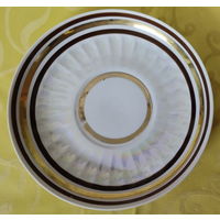 Блюдце эпохи СССР. Минский фарфоро-фаянсовый завод (Минск), 1968-1983 гг