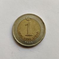 Турция 1 новая лира 2005 г.
