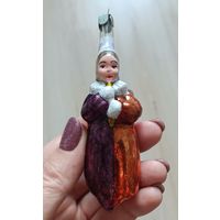 Елочные игрушки, стекло, клоун с дудочкой, мальчик