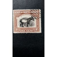 Великобритания. Северное Борнео\403с\ 1909 тапир зуб.15 SG159 коричн.