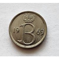 Бельгия 25 сантимов, 1969 Надпись на голландском - 'BELGIE'