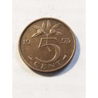 Нидерланды 5 центов 1953