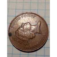 2 пенса Великобритания 1989 год.