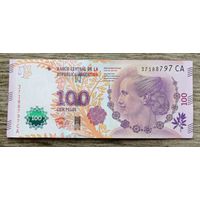 Werty71 Аргентина 100 песо 2016 2017 UNC банкнота Ева Перон Эвита 2012 2014 2015