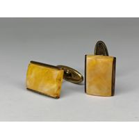 Запонки с янтарём. С рубля