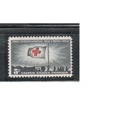 США-1963, (Мих.852),  **   , Красный Крест (одиночка)
