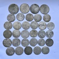 Монеты СЕРЕБРО Польша Пруссия 6 грошей и Тымфы 1660-1686 год