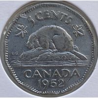 Канада 5 центов 1952 г. В холдере