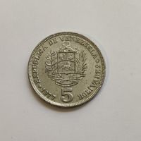 Венесуэла 5 боливаров 1977 г.