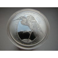 Большая белая цапля / Вялiкая белая чапля. Птица года, 2008 г. 10 рублей. Серебро. Идеал + сертификат, буклет