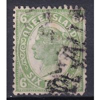 18.Aust. Великобритания. Австралийские штаты. Квинсленд. Виктория. Стандарт. 1897/07 гг. 6p. Mi.#102.