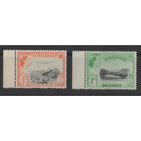Свазиленд 1956 ** часть серии 2 марки (SG 53-54) с левым полем