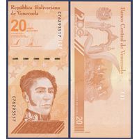 Венесуэла, 20 боливаров 2021 г, P-W117 (C, генерал Симон Боливар), UNC