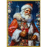 Открытка новогодняя чистая 10х15 см.